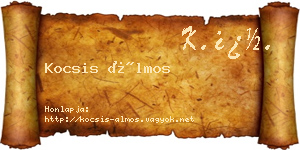 Kocsis Álmos névjegykártya